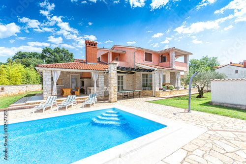 Croatia, Istria, Pula, holiday house with garden and pool © mmphoto