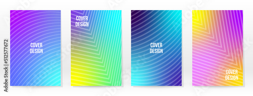 Minimal Poster. Pastel Soft. Rainbow Gradient Set.