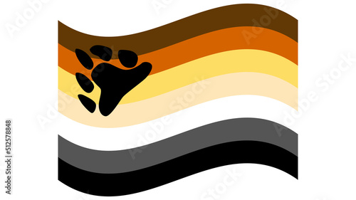 Gay bear pride flag in vector format.