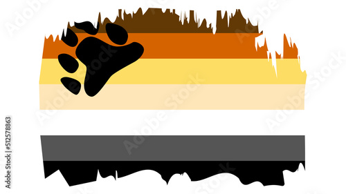Gay bear pride flag in vector format.