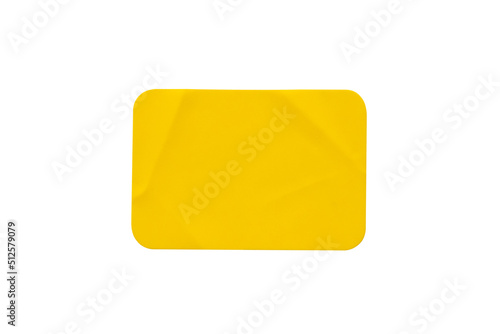 Free Download Yellow plastic sticker label isolated on white background - GFXLoad