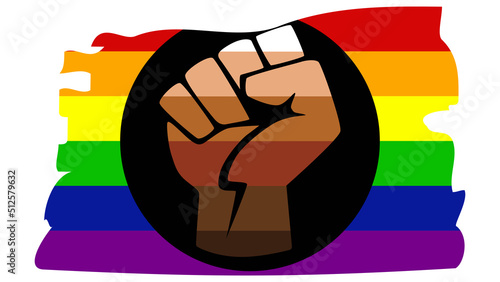 QTPOC, QPOC lgbt flag. for people who are non-Caucasian meaning QTPOC includes Black, Latinx, Asian, Indigenous