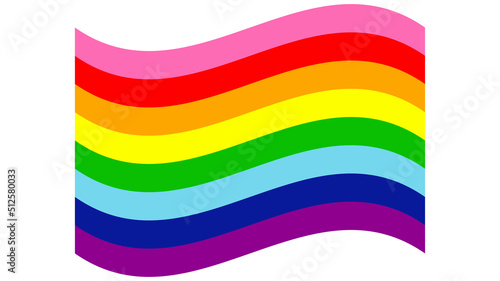 Gilbert Baker Pride Flag. Standard Proportions for Gay Flag photo