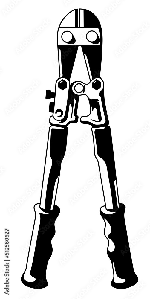 Bolt cutter - flat on a white background manual Vector Image