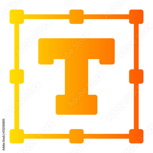 text tool gradient icon