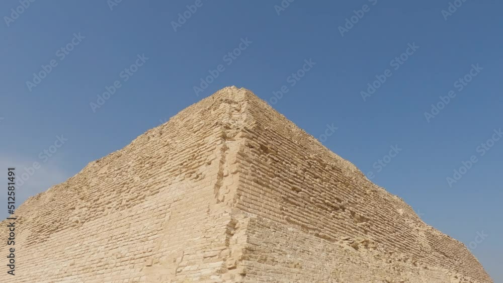 Remains of the Pyramid of Djoser, ruined stone structure of the pyramid, close up Remains of the Pyramid of Djoser, ruined stone structure of the pyramid, close up