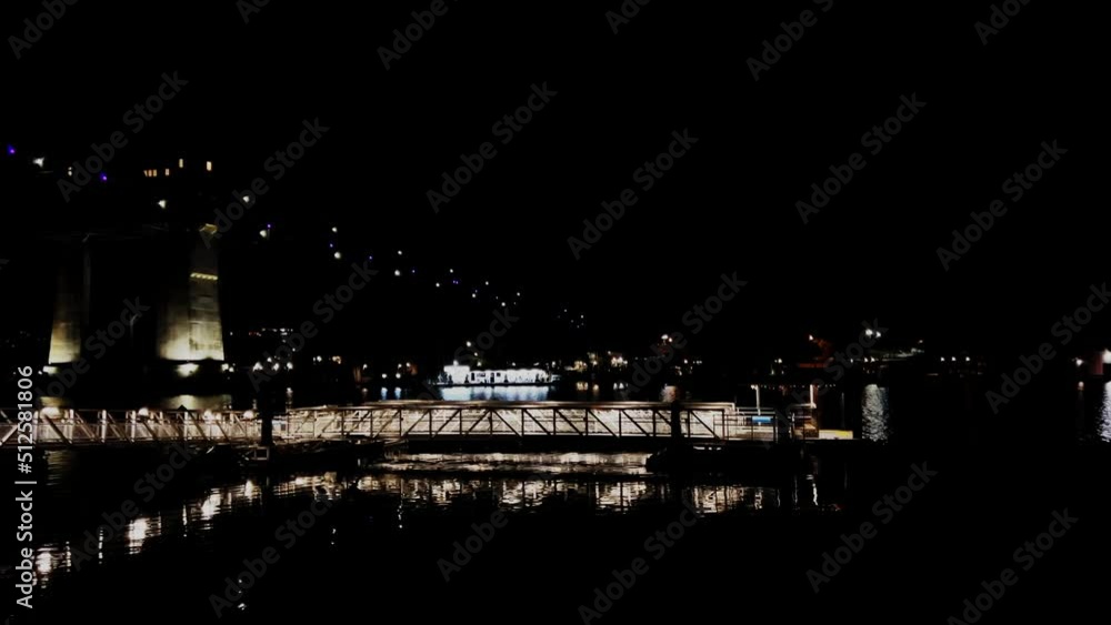 Canada Vancouver Burrard Bridge at Night Canada Vancouver Burrard Bridge at Night