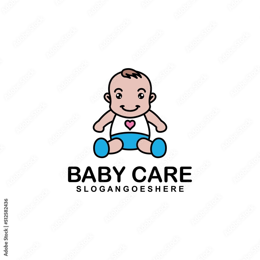 Baby care Logo Template Design Vector. Design concept for Baby care, health service and business Baby care Logo Template Design Vector. Design concept for Baby care, health service and business