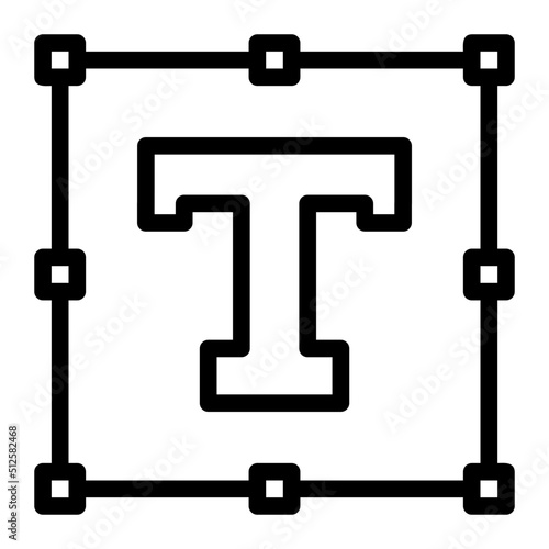 text tool line icon