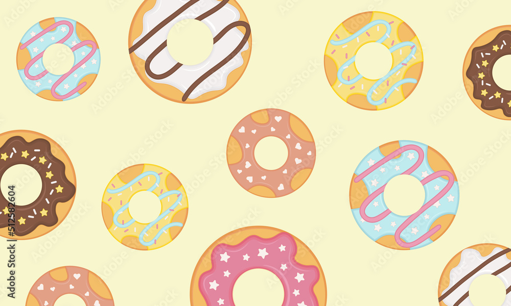 Tasty donuts background Tasty donuts background