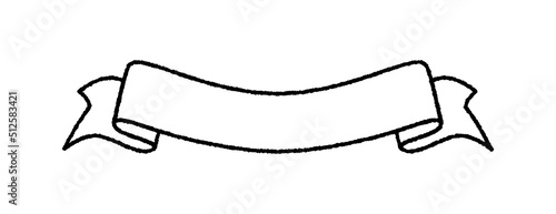 シンプルなリボンフレーム1