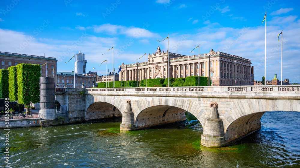 Obraz premium Swedish Parliament House in Stockholm