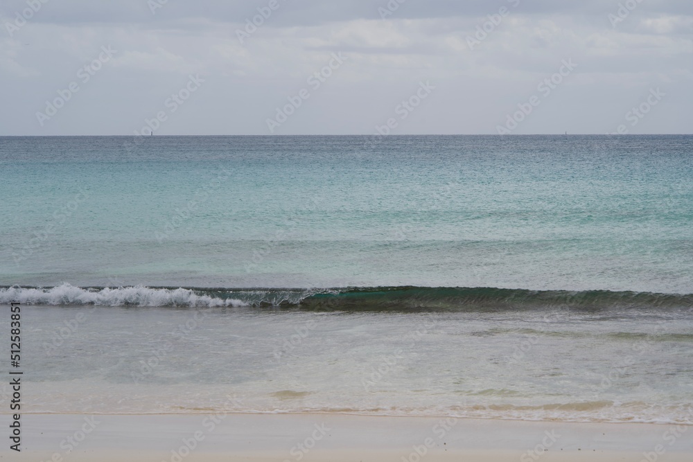 A view of the calm lapping waves of Irabu Island, called A view of the calm lapping waves of Irabu Island, called