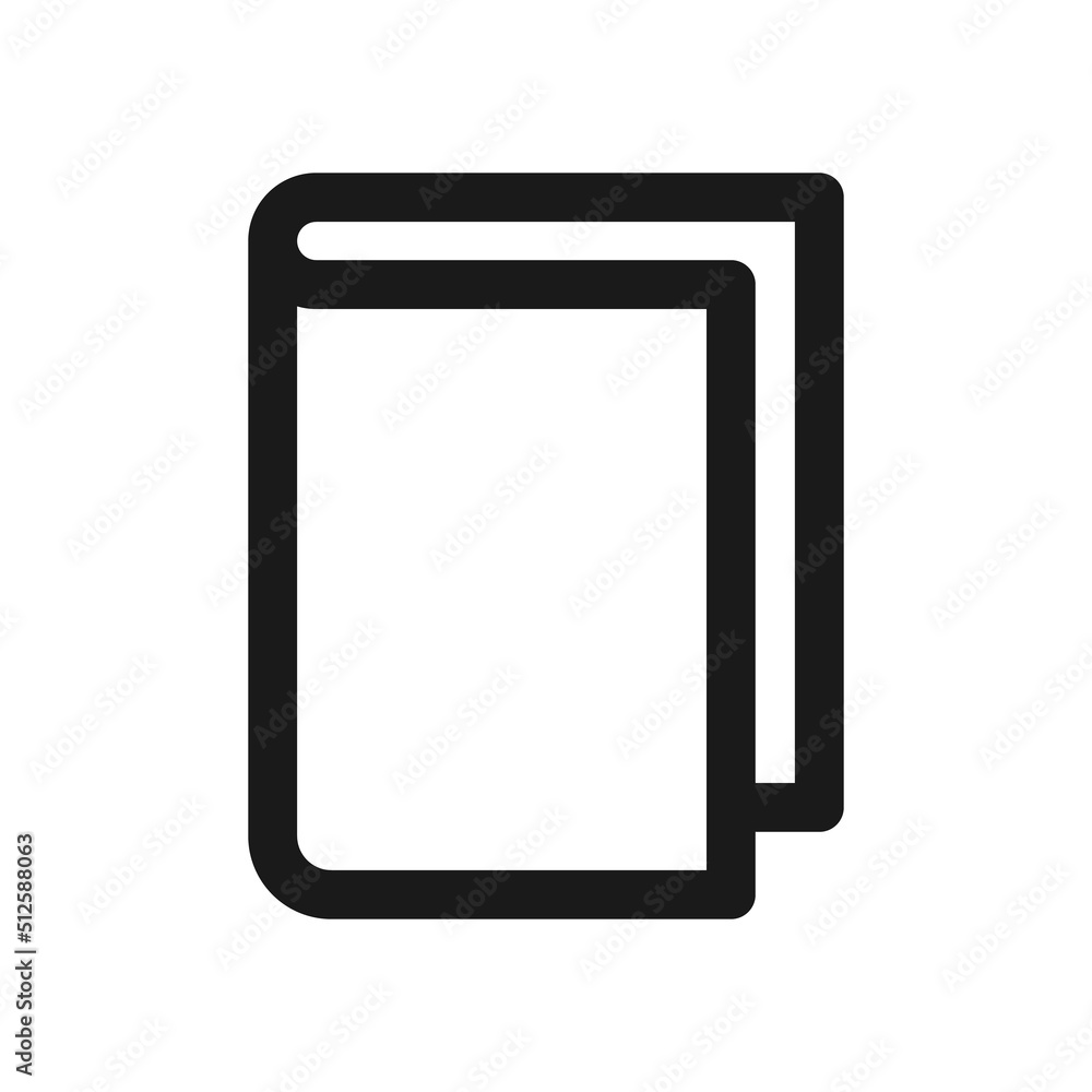 book icon vector illustration. education line icon, Vector on white background book icon vector illustration. education line icon, Vector on white background