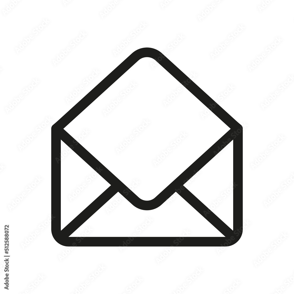 Envelope Open Message or email icon. outline vector illustration. Envelope Open Message or email icon. outline vector illustration.
