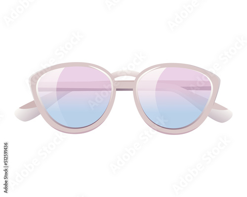 Summer sunglasses.Vector illustration isolated on a white background.