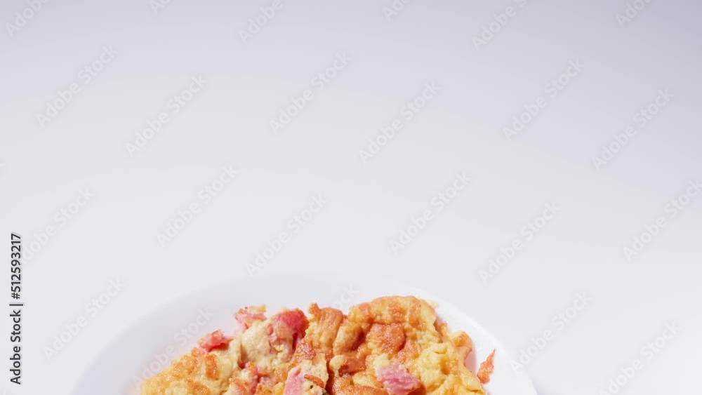 Omelette with fresh pork fermented pork. Asian food daily style. Omelette with fresh pork fermented pork. Asian food daily style.