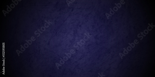 Blue background, grunge texture in old vintage backdrop background design, black grungy distressed textured border and shiny metal center, painted dark blue wall backdround.