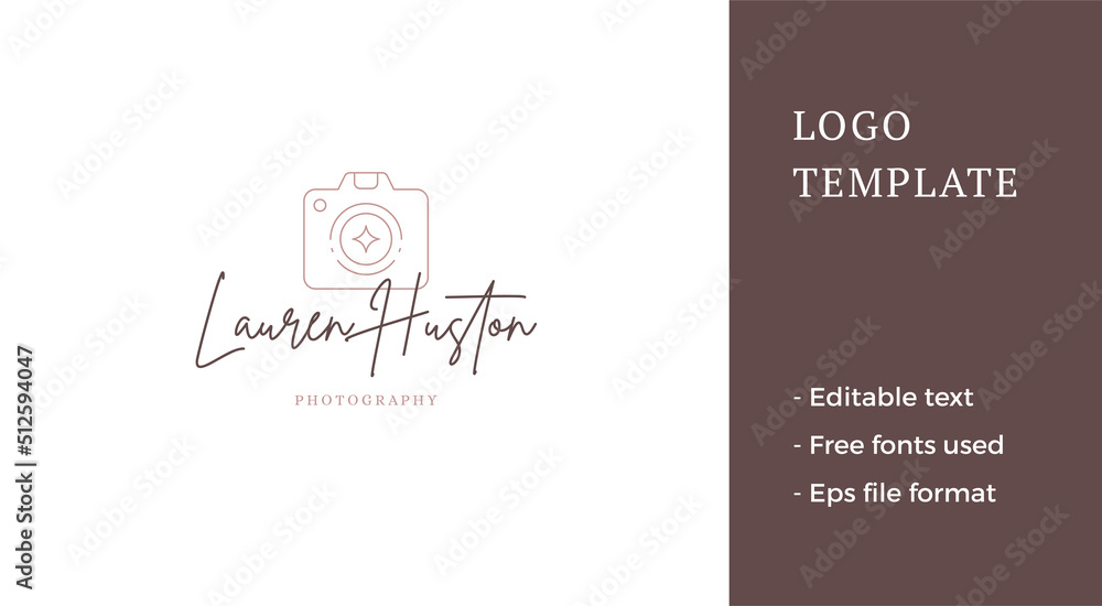 Fashionable photography courses premium emblem minimalist line art logo vector illustration Fashionable photography courses premium emblem minimalist line art logo vector illustration