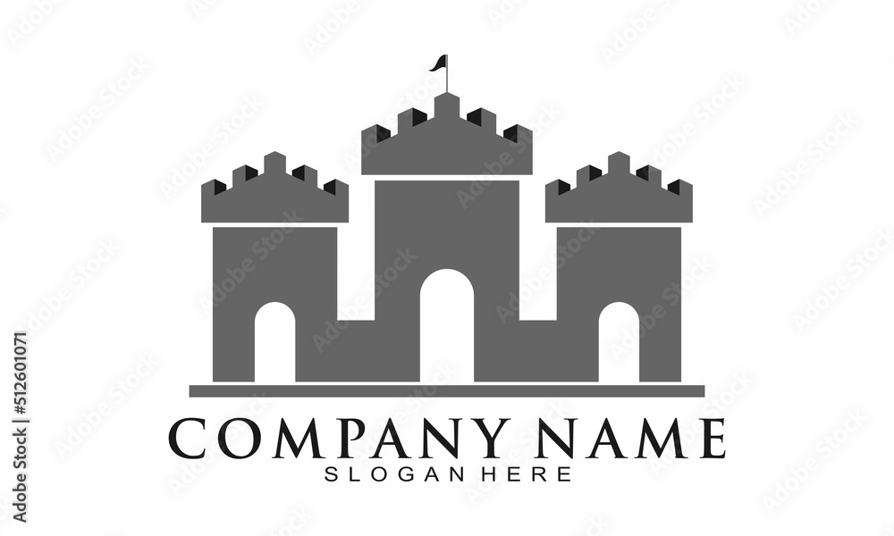 King castle illustration vector logo King castle illustration vector logo