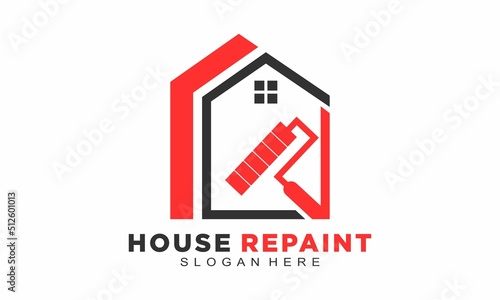 Elegant house repaint logo design