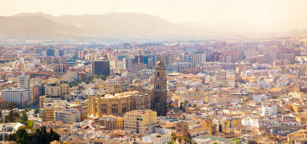 Cityscape view of Malaga- Spain