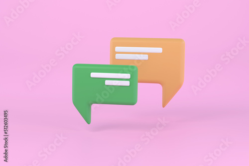 Two peech bubble pin isolated. Social network communication concept. photo