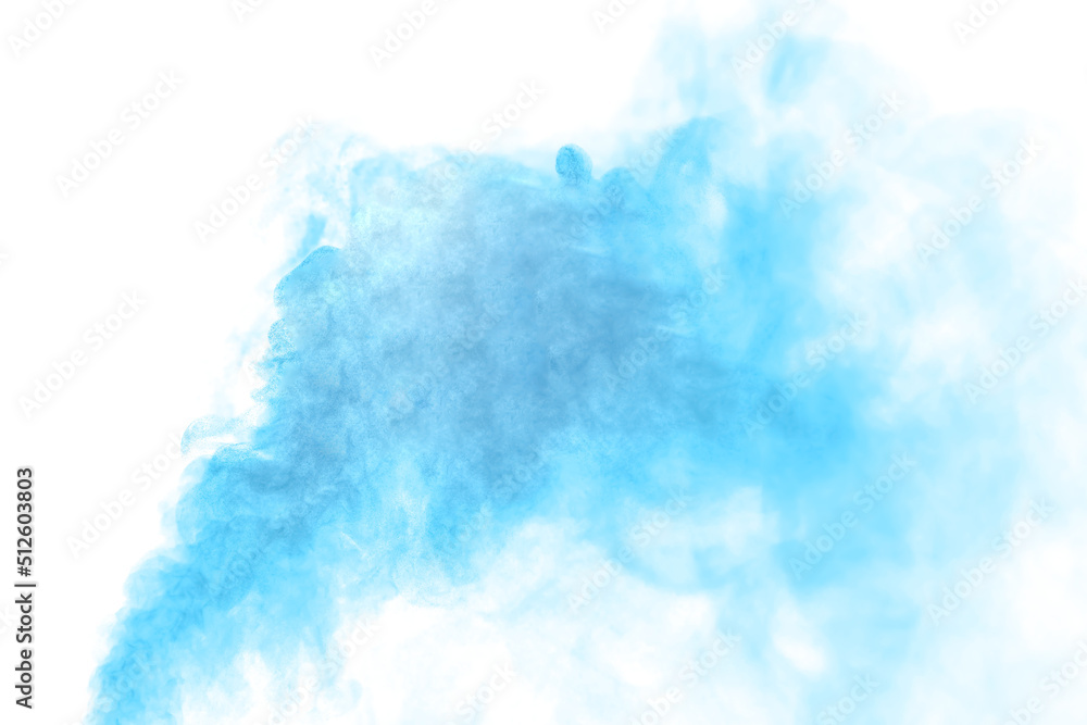 blue dust powder explosion.	