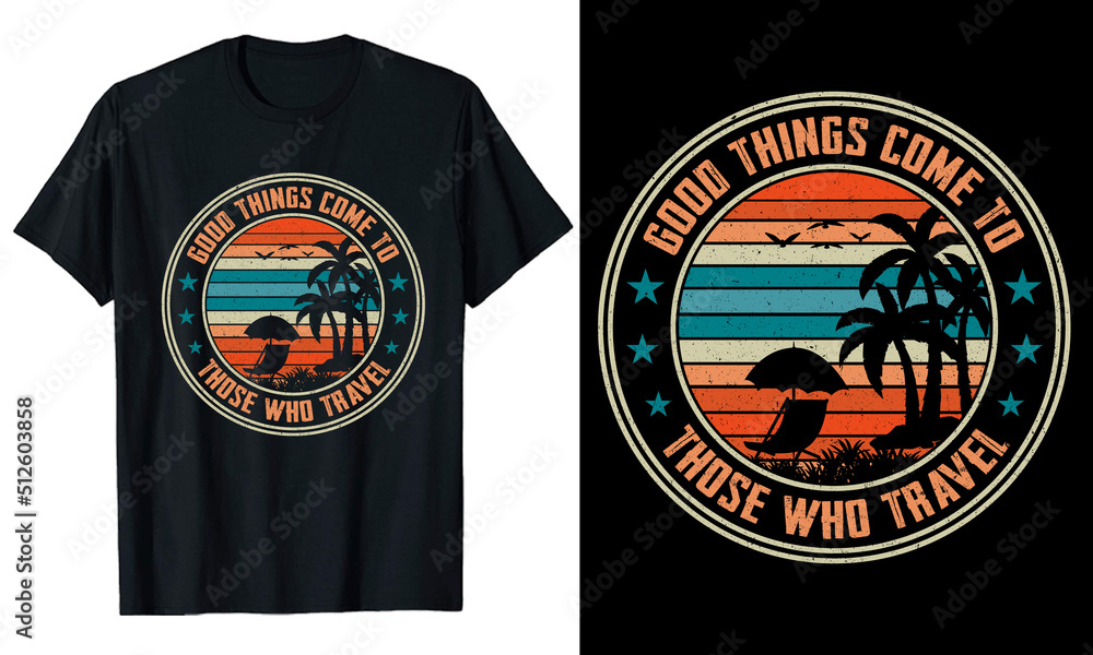 Fototapeta premium Good things come to Summer typography t-shirt design
