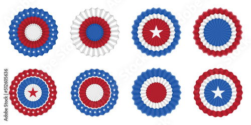 Bunting for July 4 and other patriotic American holidays. for design poster, brochure, banner, website. Vector illustration