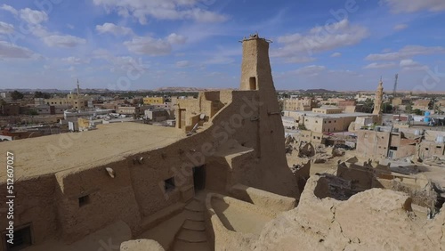Panorama of the ancient city of Shali in the Siwa Oasis, Egypt