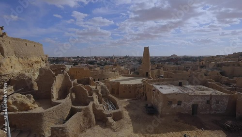 Panorama of the ancient city of Shali in the Siwa Oasis, Egypt