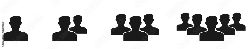 People vector icons. Linear icon isolated on a white background. eps10