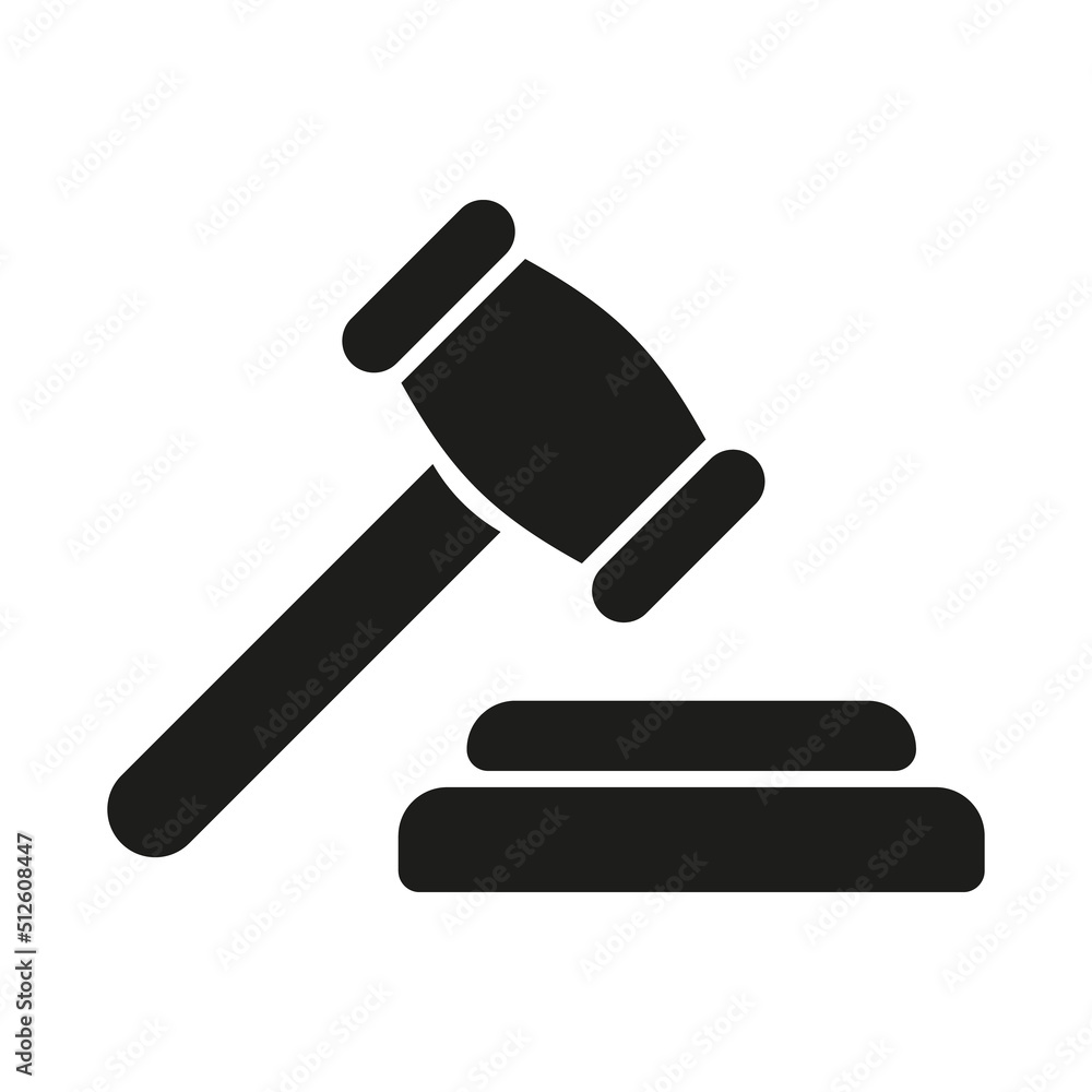 Judge gavel. Law symbol. Gavel icon, Hammer symbol logo illustration Judge gavel. Law symbol. Gavel icon, Hammer symbol logo illustration
