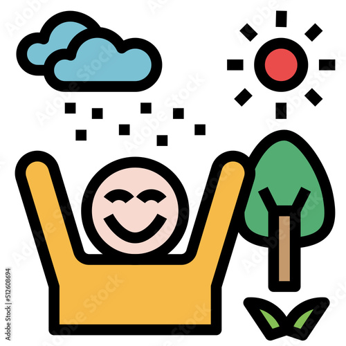 Enjoyment  outline filled colorIcon