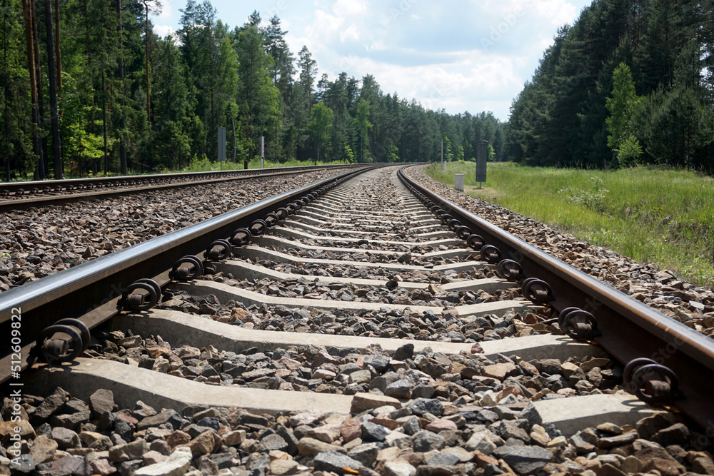 Train track/ railroad - perspective Train track/ railroad - perspective