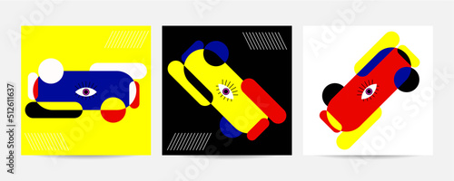 Different Faces vector illustration.