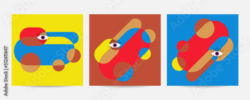 Different Faces vector illustration.