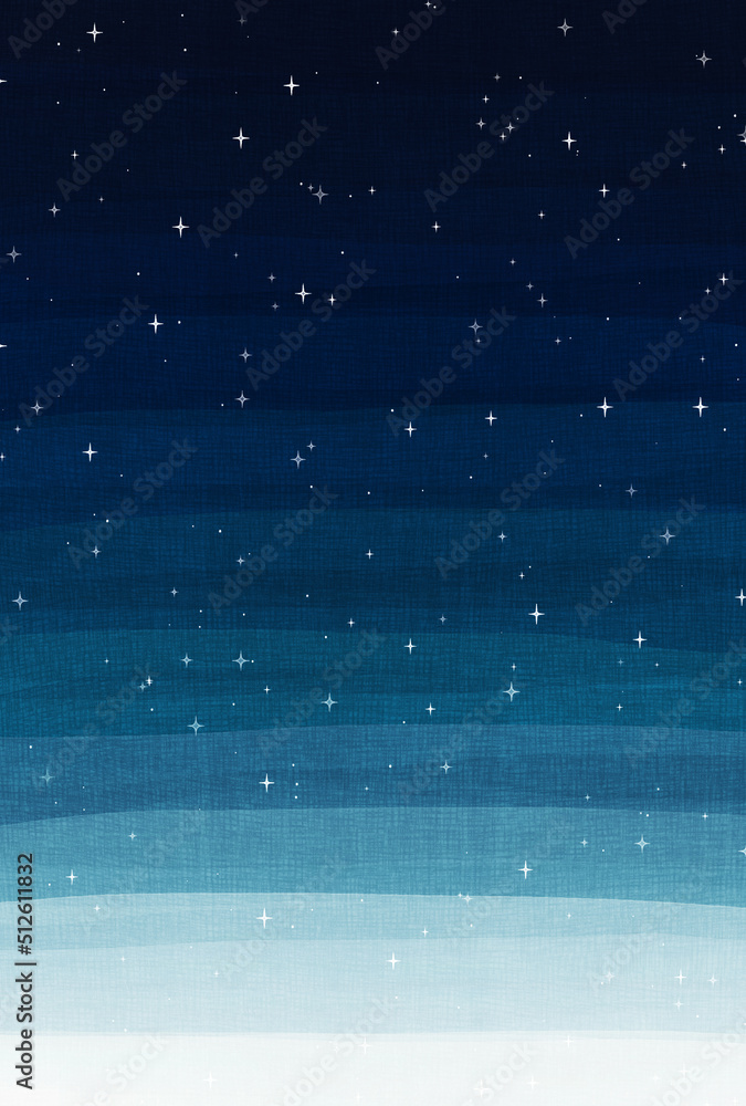 Naklejka premium 背景素材_水彩テクスチャ_星空_青