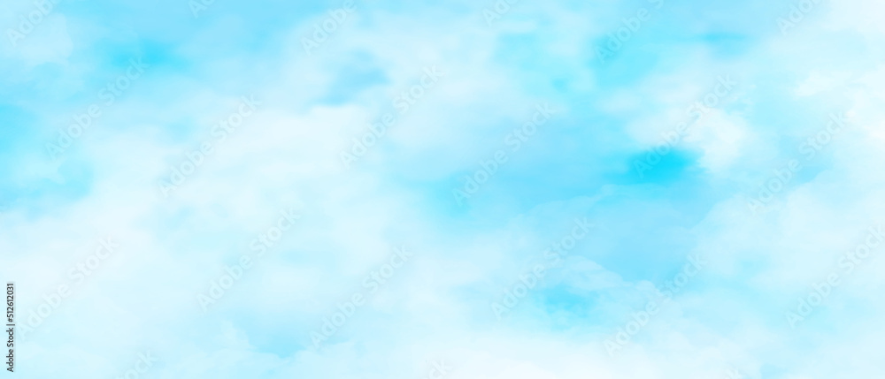 Abstract Cloudy blue sky background, Bright and shinny natural and cloudy sky background for wallpaper, cover, card, decoration and design.