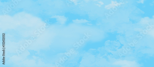 Tiny clouds covered brush painted cloudy blue sky background, Bright and shinny natural and cloudy sky background for wallpaper, cover, card, decoration and design.