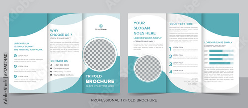 Creative corporate modern business trifold brochure template, trifold layout, letter, a4 size brochure.	