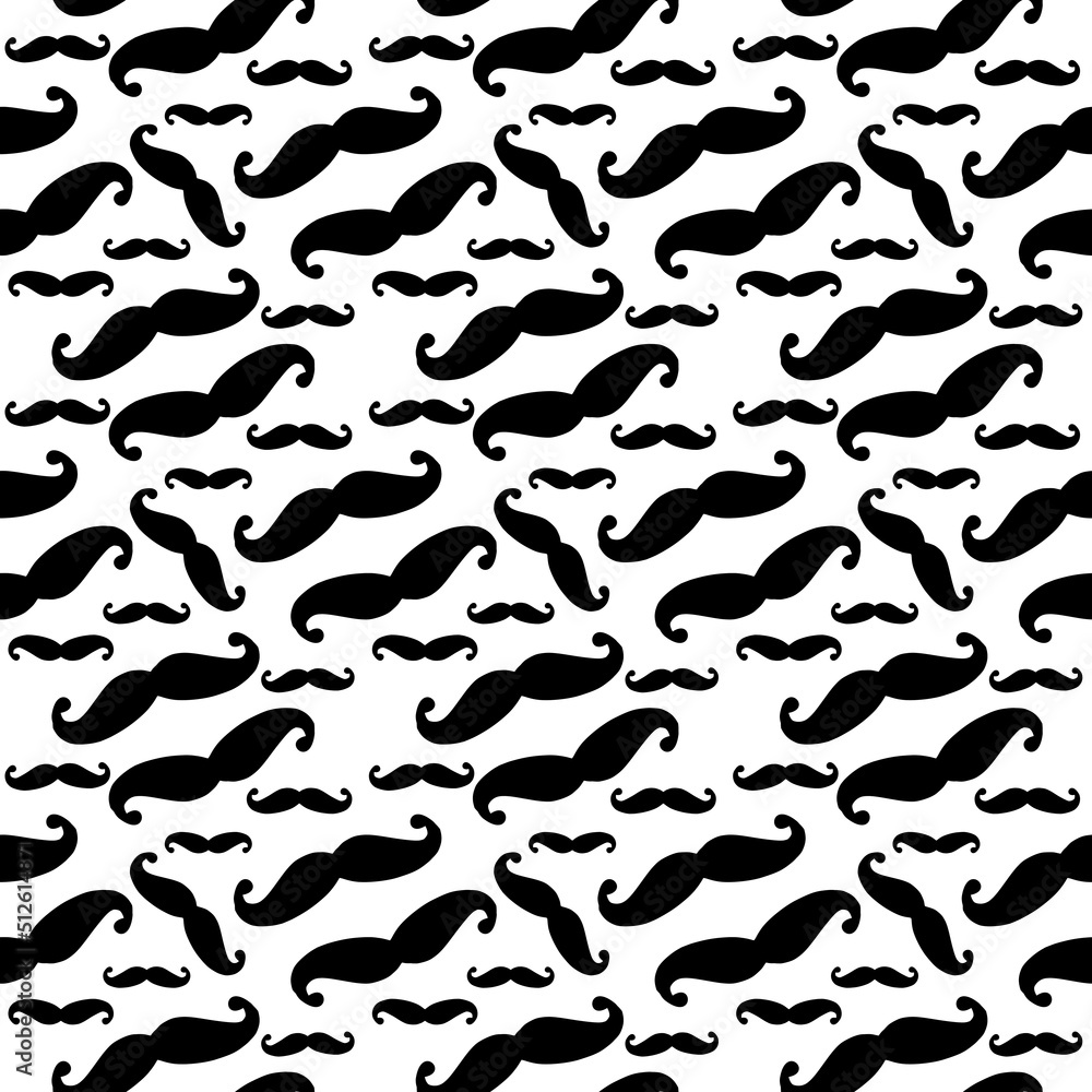 The white background with black gentleman mustaches for barbers, barbershop, websites The white background with black gentleman mustaches for barbers, barbershop, websites