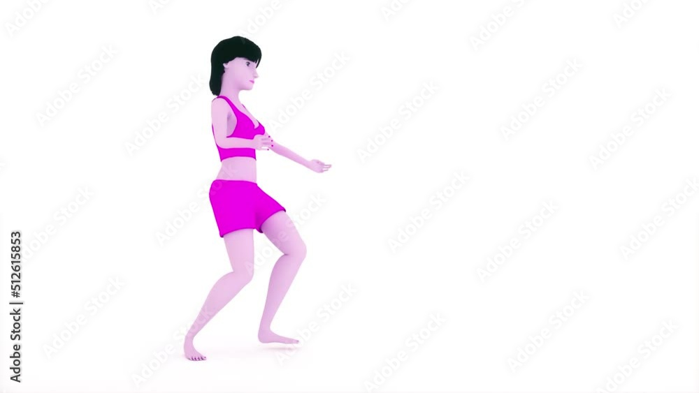 a dancing woman (3d rendering) a dancing woman (3d rendering)
