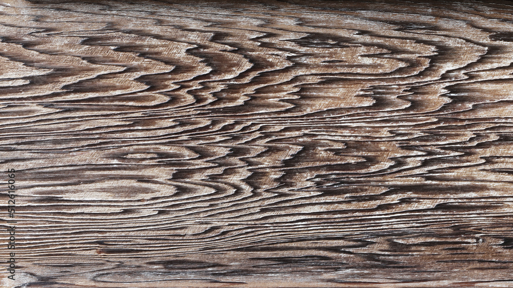 Fototapeta premium Natural brown curve abstract wood surface texture
