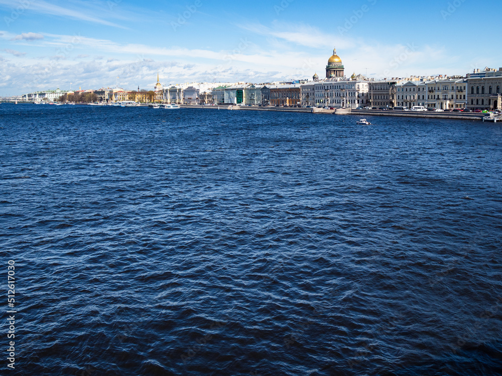 view of Great Neva river and English Embankment