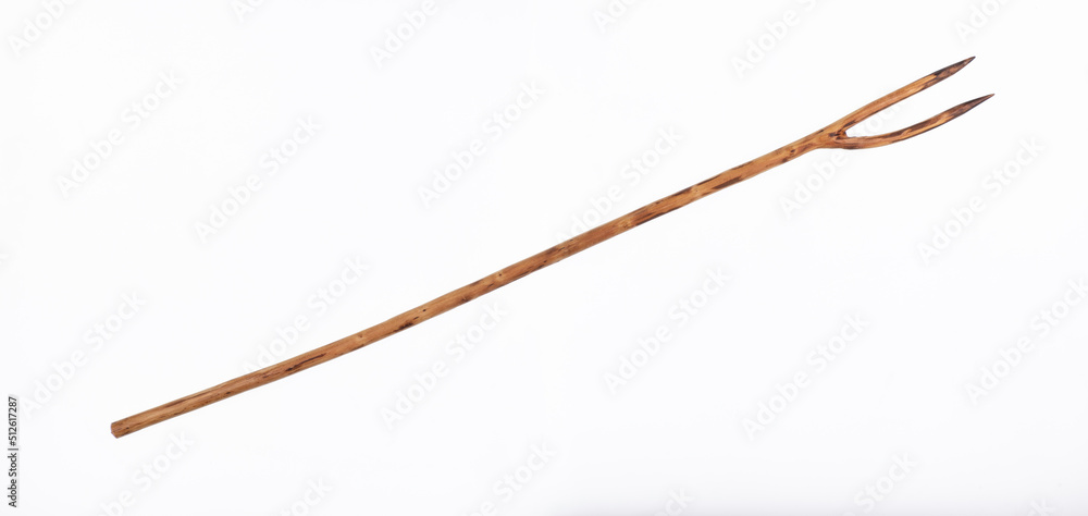 ancient hunting stick isolated on white background ancient hunting stick isolated on white background