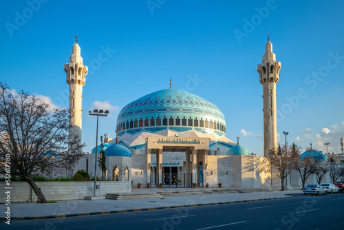 Cuadro en lienzo King Abdullah I Mosque in amman, jordan