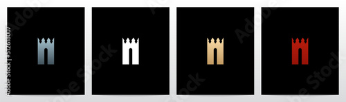 Crown Merged With Letter Logo Design N