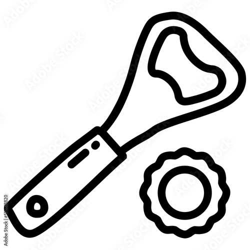handdrawn bottle opener icon